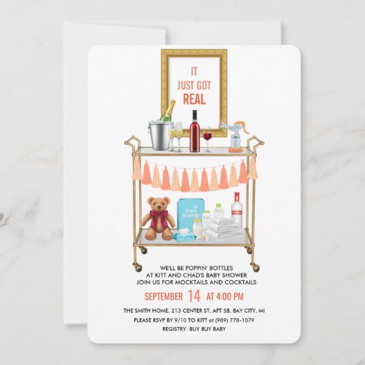 Het is echt gebeurd Baby Shower Uitnodiging (Voorkant)