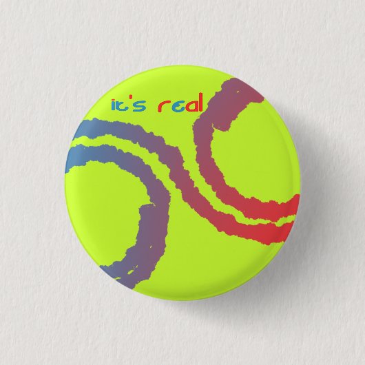 het is echt ronde button 3,2 cm (Voorkant)