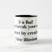 Het is echt tweekleurige koffiemok (Center)