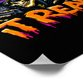 Het is echte Halloween hiphop skelet drug graffiti Poster (Hoek)