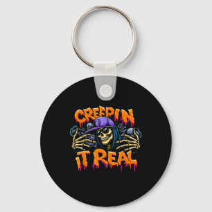 Het is echte Halloween hiphop skelet drug graffiti Sleutelhanger
