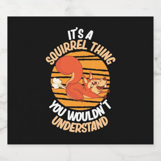 Het is eekhoorns ding bier etiket (Enkel label)