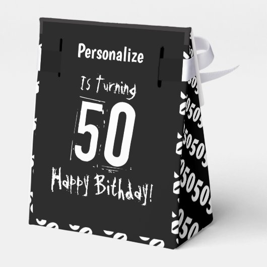 Het is een 50e Birthday Party Bedankdoosjes (Achterkant)