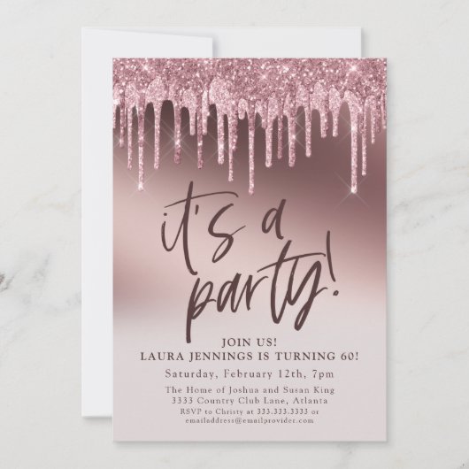 Het is een 60e verjaardag van de Partij voor Roze Kaart (Voorkant)