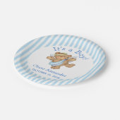 Het is een Aangepaste Teddy Bear Angel Papieren Bordje (Gekanteld)