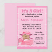 Het is een Afrikaans-Amerikaans Baby shower Kaart (Voorkant / Achterkant)