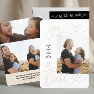 Het is een afspraak   4 Foto   Kalligrafie Huwelij Save The Date