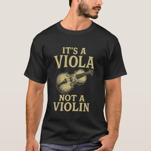 Het is een altviool, geen viool t-shirt (Voorkant)