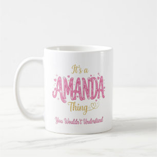 Het is een Amanda-ding Roze Goud Vrouwen Cadeau Koffiemok