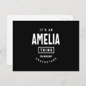 Het is een Amelia-ding: persoonlijke cadeautjes vo Briefkaart (Voorkant / Achterkant)