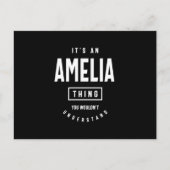 Het is een Amelia-ding: persoonlijke cadeautjes vo Briefkaart (Voorkant)