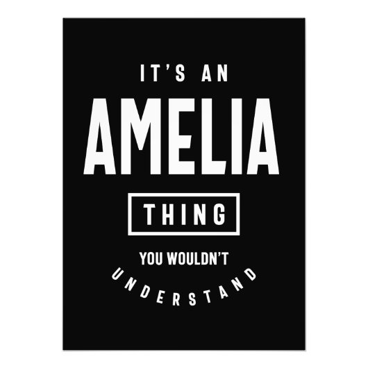 Het is een Amelia-ding: persoonlijke cadeautjes vo Foto Afdruk (Voorkant)