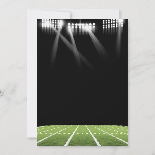 Het is een Amerikaans meisje Football met een boog Kaart (Achterkant)