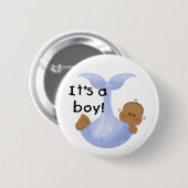 Het is een Amerikaanse jongen Ronde Button 5,7 Cm (Voorkant /achterkant)