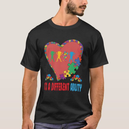 Het is een ander vermogen autisme bewustzijn t-shirt (Voorkant)