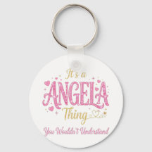 Het is een Angela-ding Roze Goud Vrouwen Cadeau