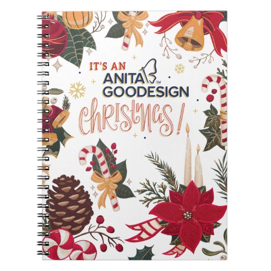 Het is een Anita Goodesign kerstlaptop! Notitieboek (Voorkant)