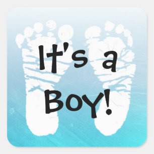 Het is een Aqua Blue Baby shower Stickers
