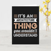Het is een Architecture Thing Funny architect Gift Kaart (Gele Bloem)