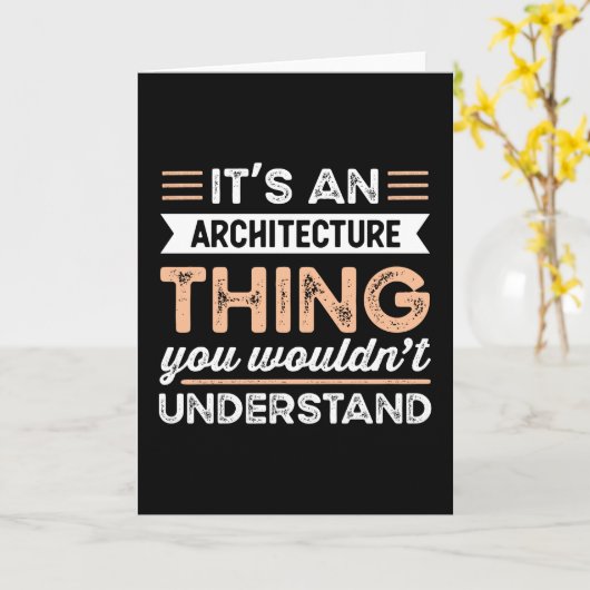 Het is een Architecture Thing Funny architect Gift Kaart (Gele Bloem)