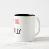 Het is een auditieseizoen en ik kan echt een knuff tweekleurige koffiemok (Voorkant rechts)