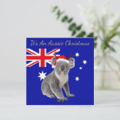 Het is een Aussie Kerstmis met een Koala Kaart (Staand voorkant)