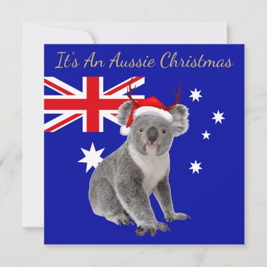 Het is een Aussie Kerstmis met een Koala Kaart (Voorkant)
