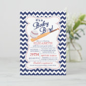 Het is een Baby Boy Baseball Baby shower Kaart (Staand voorkant)