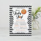 Het is een Baby Boy Basketbal Baby shower Kaart (Staand voorkant)