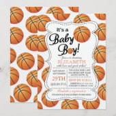 Het is een Baby Boy Basketbal Baby shower Kaart (Voorkant / Achterkant)