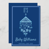 Het is een 'Baby Boy Blue Zwangerschap' aankondigi Aankondiging (Voorkant / Achterkant)