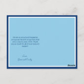 Het is een 'Baby Boy Blue Zwangerschap' aankondigi Briefkaart (Achterkant)