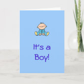 Het is een Baby Boy cartoon Kaart (Voorkant)