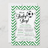 Het is een Baby Boy Soccer Baby shower Kaart (Voorkant)
