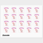 Het is een Baby Girl Announcement Sticker (Vel)