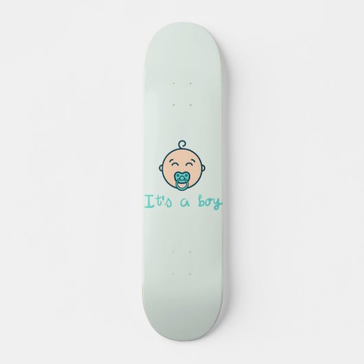 Het is een baby jongen! persoonlijk skateboard (Voorkant)