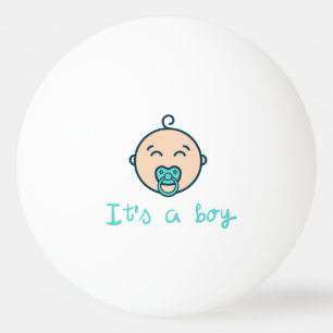 Het is een baby jongen! pingpongbal