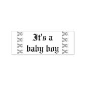 Het is een baby jongen rubberstempel (Afrduk)