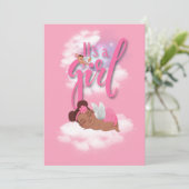 Het is een baby koninklijke kaart voor meisjes (Staand voorkant)