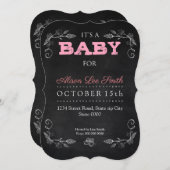 Het is een BABY meisje. Kaart (Voorkant / Achterkant)