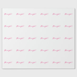 Het is een baby meisje Minimalist Cadeaupapier