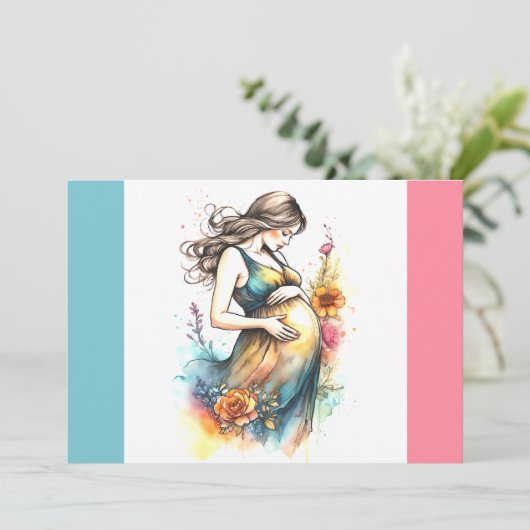 Het is een baby meisje zwangerschap geslacht onthu aankondiging (Staand voorkant)