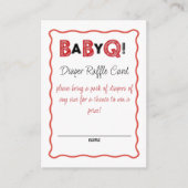 Het is een Baby Q Luier Raffle Kaart (Voorkant)