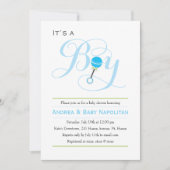 Het is een Baby Rattle  | BABY SHOWER Kaart (Voorkant)