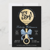 Het is een Baby Rattle Baby shower-uitnodiging. Kaart (Voorkant)