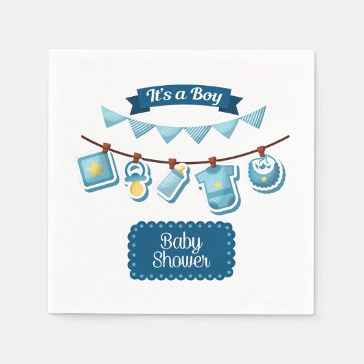 Het is een Baby shower 3 Ply Napkins. Servet (Voorkant)