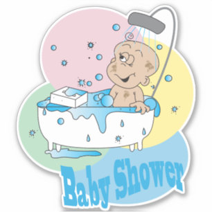 Het is een Baby shower - Baby Boy - Kus-Cut Sticker