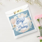 Het is een Baby shower. Bedankzakje (Gezegeld)