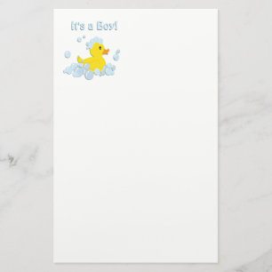 Het is een Baby shower blauw van een jongen Briefpapier