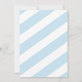 Het is een Baby shower Blue Stripe Gold Invite. Kaart (Achterkant)